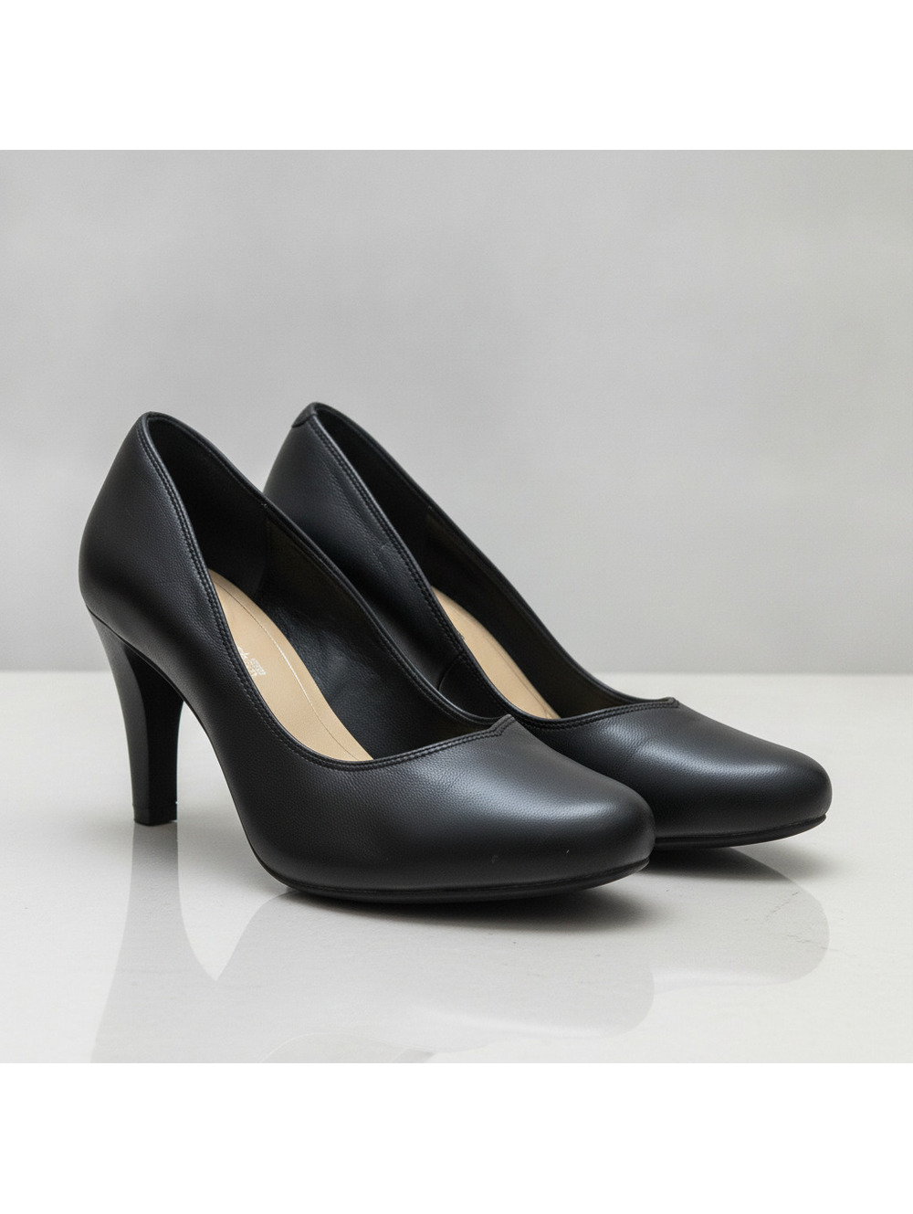Clarks cushion Leather High Heel classic pinup Pumps 6 comfort black old money